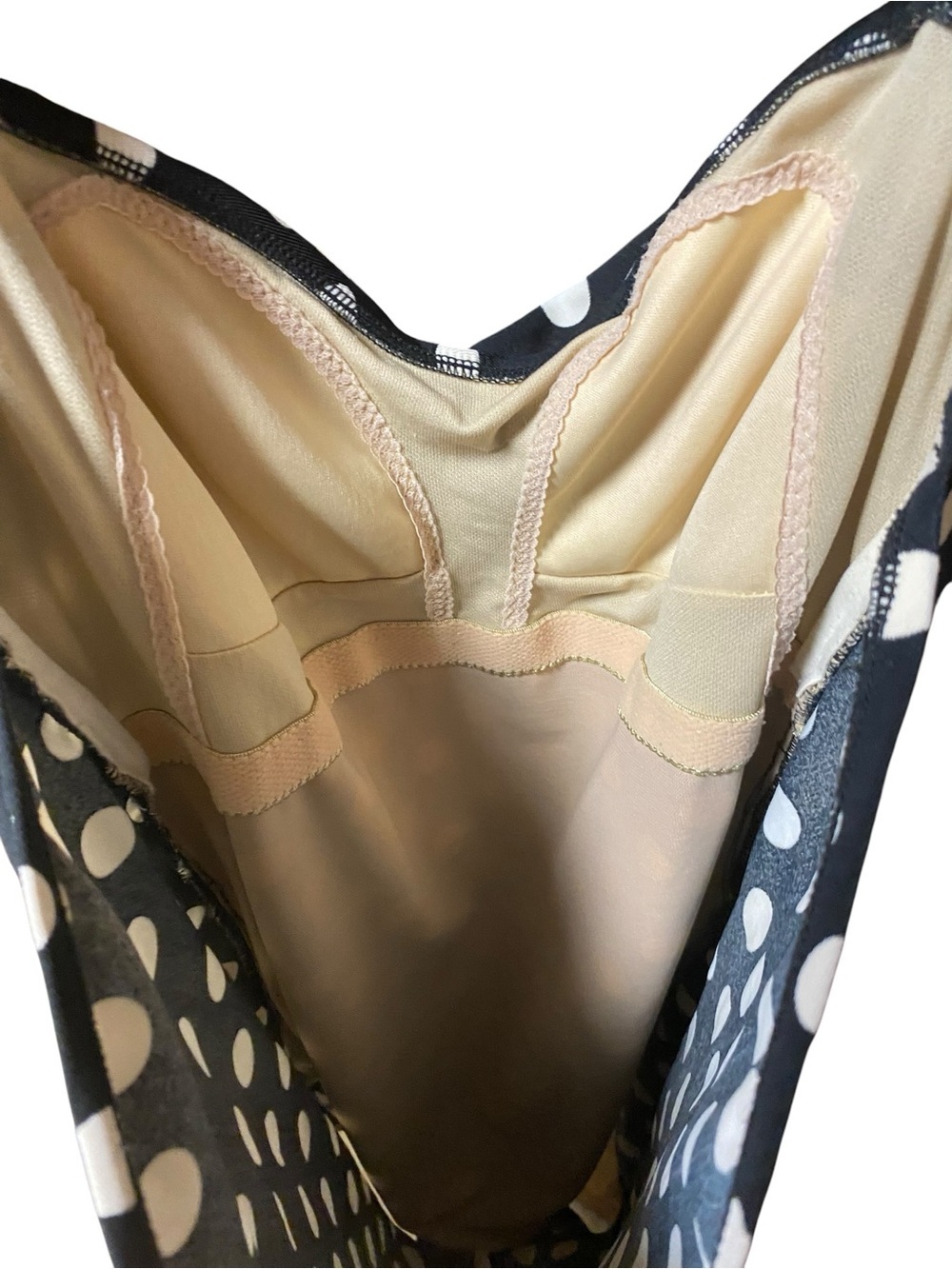 Vintage 50's Retro Black White Polka Dot retro pin up Bathing Suit One Piece - Picture 8 of 12